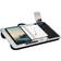 LapGear Home Office Desk with Device Ledge, Mouse Pad, and Phone Holder White Marble Fits Up To 15.6 Inch Laptops style No. 91501