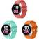 Bradcet 20mm No Gap Silicone Band for Galaxy Watch 4 classic 42/46mm 3-Pack