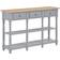 vidaXL 280017 Grey/Natural Wood Avlastningsbord 30x120cm