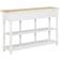 vidaXL 280016 White/Natural Wood Avlastningsbord 30x120cm