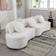 Elegance Simplicity Modern Sectional Lamb White Sofa 103.9" 3 Seater