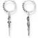 Thomas Sabo Snake & Sword Creole Earrings - Silver/Black