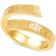 Italian Gold Greek Key Bypass Statement Ring - Gold