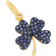 The Lovery Clover Charm - Gold/Blue