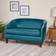 Christopher Knight Home Justine Faux Leather Teal Sofa 48.8" 2 Seater