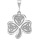 Zen Jewelz Trinity Clover Pendant Charm - White Gold