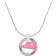Delight Jewelry Cheer Megaphone Joy Ring Charm Necklace - Silver/Pink