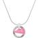 Delight Jewelry Cheer Megaphone Joy Ring Charm Necklace - Silver/Pink