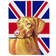 Caroline's Treasures Union Jack Vizsla with English British Flag Chopping Board 15.38"