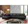 Corner Couch Black Sofa 305cm 5-Sitzer