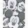 Disney Kid's Mickey Mouse Face All Over Print T-shirt - White
