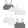 Cami Bralette 6-pack - Heather Grey/White/Blush