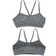 Cami Bralette 6-pack - Heather Grey/White/Blush