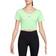 Nike One Classic Women's Dri-FIT Short Sleeve Cropped Twist Top - Vapor Green/Black