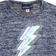 Andy & Evan Girl's Hacci Flip Sequin Lightning Bolt Dress - Navy Lightning