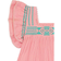 Mer St. Barth Kid's Serena Tassel Dress - Pink Sorbet Embroidery