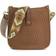 Threaded Pear Lea Woven Courier Bag - Brown