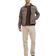 Jack & Jones Rocky Payton Faux Leather Jacket - Brown/Falcon