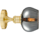 Innovations Lighting Fenton Semi-Flush Mount Satin Gold/Plated Smoke Ceiling Flush Light 6.5"