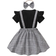 Shein Baby Ruffle Trim Tee & Glen Plaid Bow Front Pinafore Skirt & Headband - Multicolor