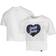 New Era Girl's Colorado Rockies Flip Sequin Heart Crop Top - White