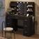 Yeshomy Vanity Desk with Mirror Black Dressing Table 17.7x43.3"