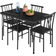 17 Stories Cronk Black Dining Set 28x44.5" 5