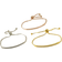 By Laila Cross Border Bracelet Set of 3 - Silver/Rose Gold/Gold/Transparent