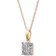 Macy's Cluster Pendant Necklace - Gold/Diamonds