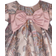 Bonnie Jean Baby Girl's Short Sleeve Floral Metallic Dress - Grey/Pink