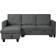 LOVMOR Sectional Dark Grey Sofa 60" 4 Seater