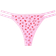 Pink Wink Lace Trim Strappy Thong Panty - Pink Heart/Dog V-Day Print
