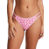 Pink Wink Lace Trim Strappy Thong Panty - Pink Heart/Dog V-Day Print