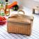 Portable Wicker Rotting Outdoor Camping Picnic Bag Mat Container Basket for Indoor Household