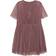 Minymo Girl's Short Sleeves Glitter Dress - Old Pink