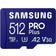 Samsung PRO Plus Class10 UHS-I U3 V30 A2 180/130MB/s 512GB +SD adapter