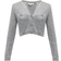 L'agence Blanca Sequined Cropped Cardigan - Silver