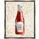 Stupell Trendy Diner Ketchup Condiment Luxury Fashion Grey Framed Art 17x21"