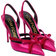 Tom Ford Satin and Velvet Slingback - Crimson Pink