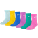 Nike Little Kid's Dri-Fit Crew Socks 6-pack - Teal/Yellow/Blue/Purple/Green/Pink