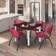 Regency Kee Burgundy Dining Set 42x42" 5