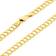 Nuragold Solid Cuban Curb Link Chain Necklace 5mm - Gold