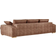 Caro Cognac Brown Sofa 305cm 3-Sitzer