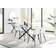 Furniturebox Lenworth Modern White/Black Tischgruppe 120x70cm 5Stk.