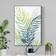 Klebefieber Tropisches Blattwerk Palme Black Bild 60x90cm