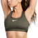 Nike Swoosh Medium Support Padded Sports Bra - Cargo Khaki/White