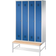 Locker with Comfort Bench Light Gray/Gentian Blue Lagerschrank 120x195cm