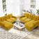 Chenille Yellow Sofa 82" 3 Seater