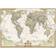 National Geographic Executive Political World Map Mural Gold Framed Art 116.2x77"