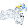 Swarovski Kris Bear Forget- Me-Not Blue Figurine 1.8"